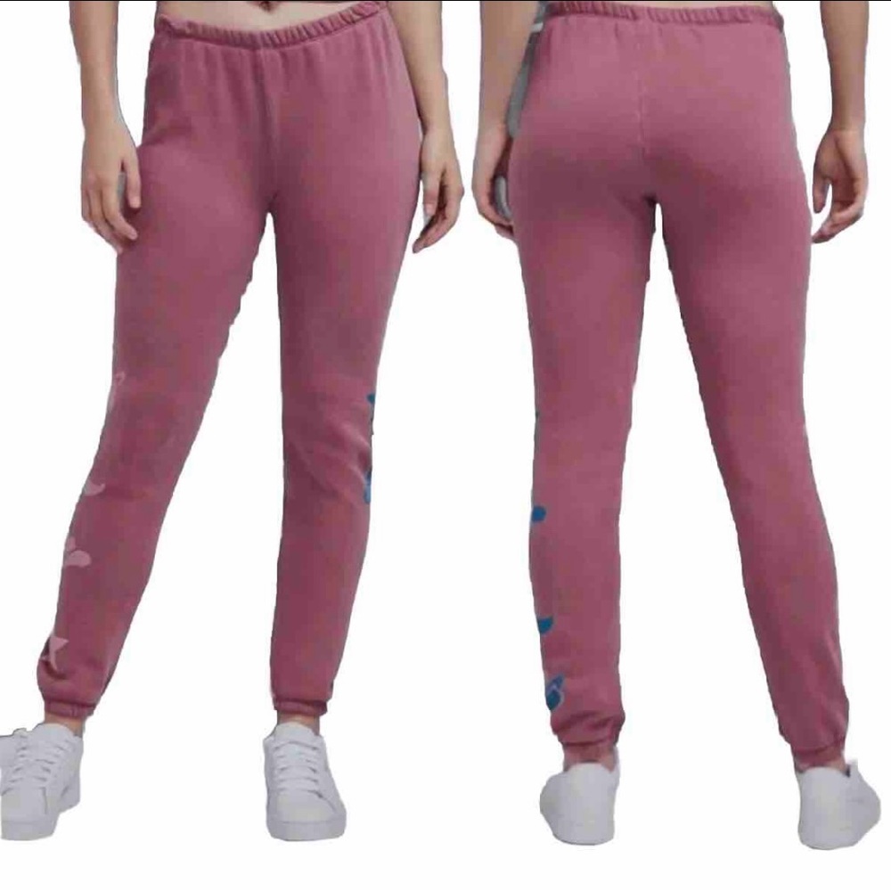 Wildfox Lucky Charms Know Women’s Dark Pink Joggers Size Small
